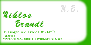 miklos brandl business card